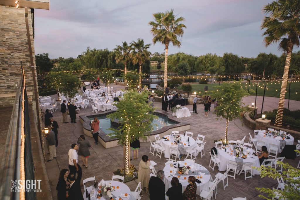 Dining al fresco on Patio Wolfe Heights Estate Event Center