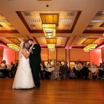 Bride and Groom Dancing in the ballroom